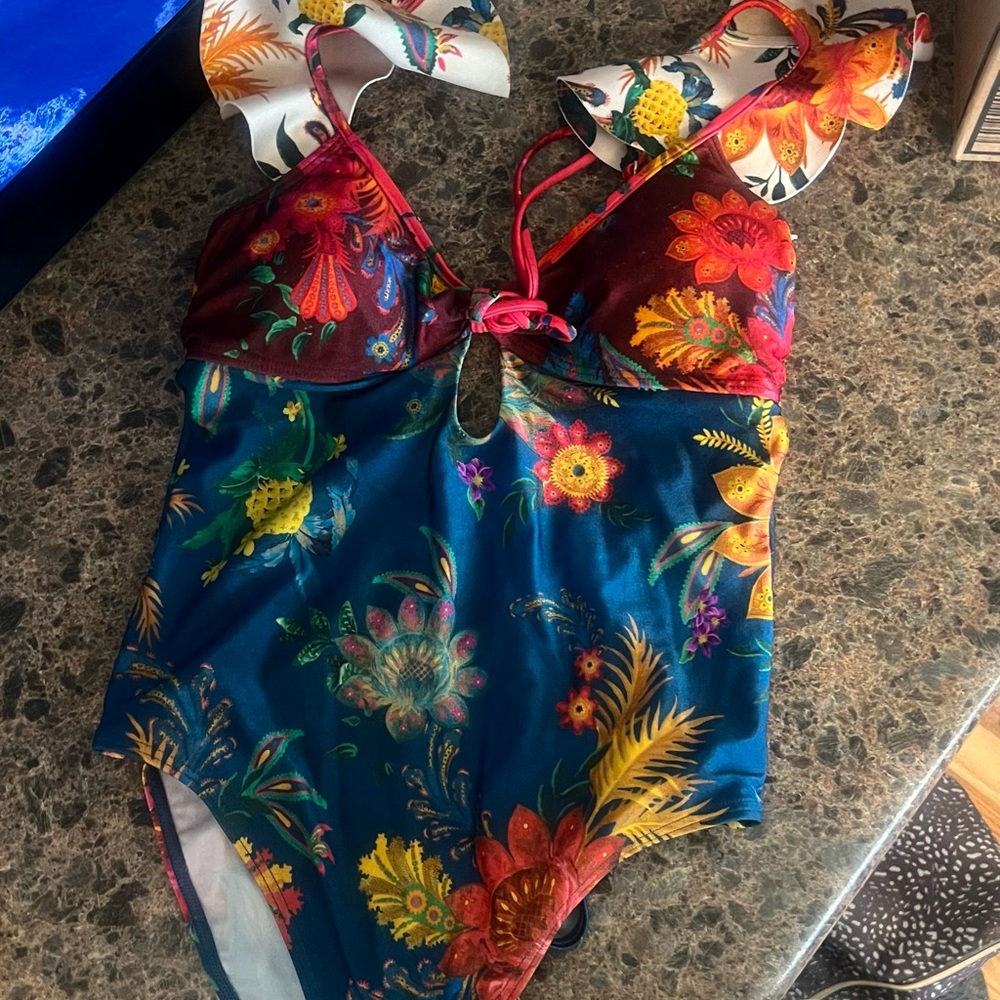 Zimmermann Multicolor swimsuit! One piece size 2